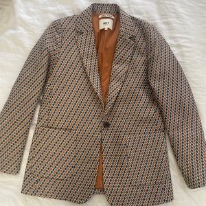 MKT Anthro Blue Orange Blazer